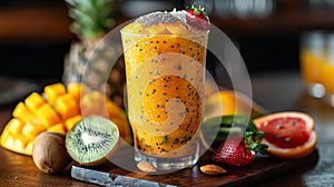 Pineapple chia seed pudding, a nutritious breakfast