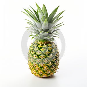 Organic Pineapple On White Background - Firmin Baes Style photo