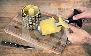 The pineapple corer-slicer