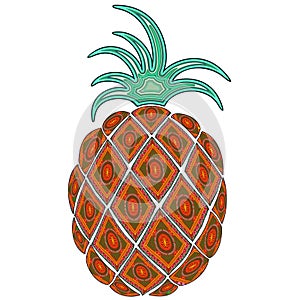 Pineapple Doodle Indian Pattern