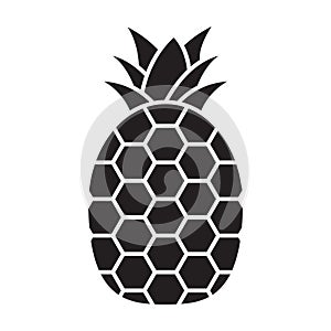 Pineapple fruit flat vector icon for apps and websites