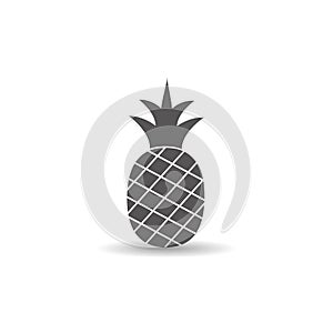 Pineapple fruit icon simple flat style vector illustration