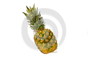 Pineapple fruit isolated on white background. Ripe pineapple isolated on white background