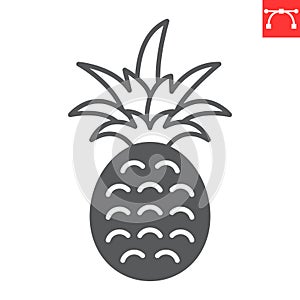 Pineapple glyph icon