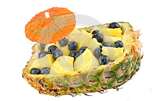 Pineapple Half Filled With Fruit