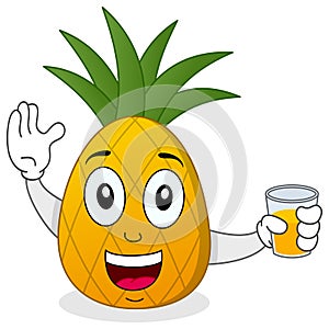 Pineapple Holding Fresh Squeezed Juice photo