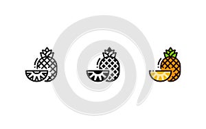 Pineapple icon rich in vitamins