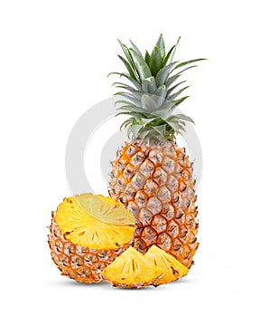 Pineapple  isolated on the white