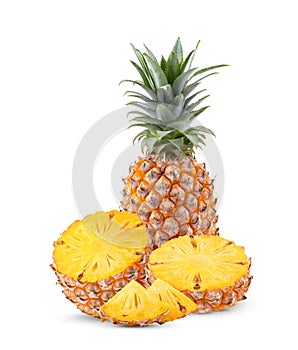 Pineapple  isolated on the white