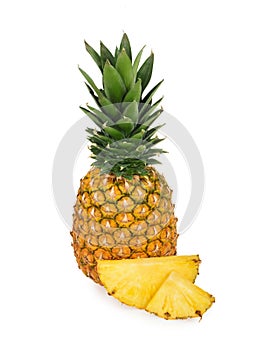 Pineapple isolated white background