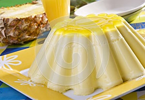 Pineapple jelly dessert photo