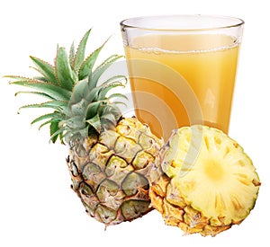 Pineapple juice with ripe pineapple