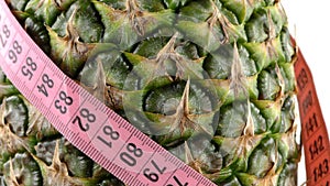 Pineapple and Measurement Fit Life Concept