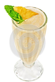 Pineapple milk cocktail