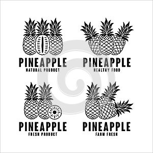 Pineapple natual product logo Collection