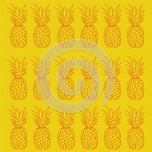 Pineapple pattern design yelow