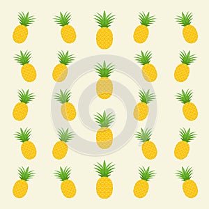 Pineapple pattern for textile fabric or wallpaper background