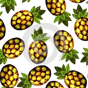 Pineapple pattern, tropical print