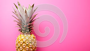 Pineapple on a pink background