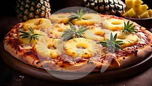 pineapple pizza, AI generated
