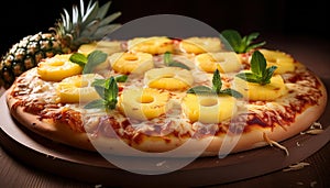 pineapple pizza, AI generated