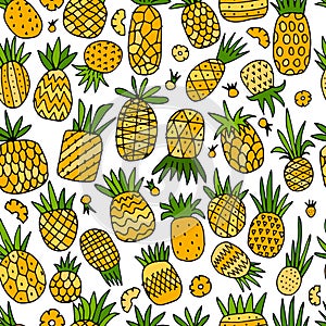 Pineapple set, sketch for your design