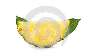 Pineapple slice. Pineapple isolated on white