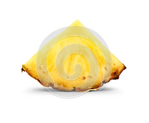 Pineapple slice on white