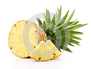Pineapple with slices photo