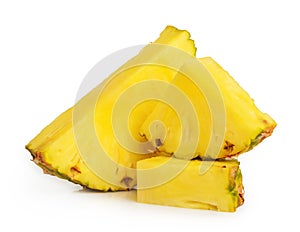 Pineapple slices isolated