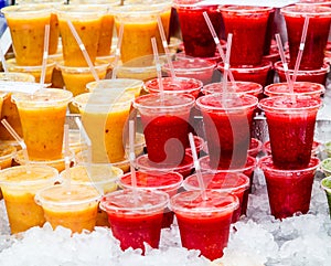 Pineapple and Strawberry Smoothies