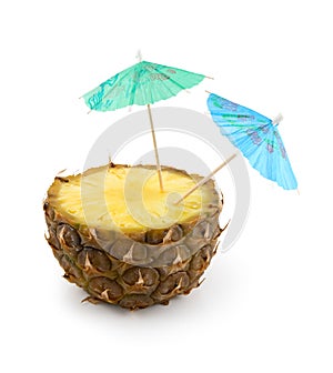 Pineapple and umbrellas