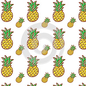 Pineapple Vector Background