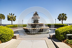 The pineapple water Fountain Charleston South Carolina, USA