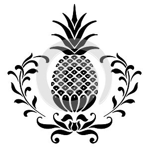 Pineapple welcome symbol - icon photo