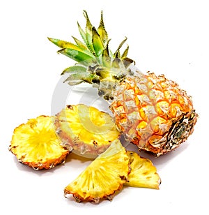 Pineapple on white photo