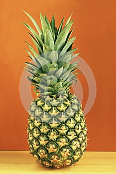 Pineapple on a wooden table