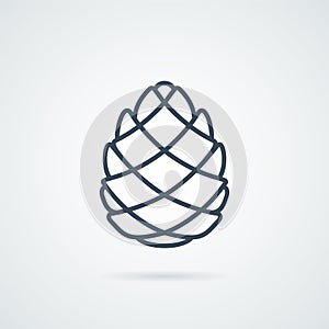 Pinecone Line Icon Vector photo