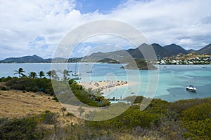 Pinel Island ( Saint Martin) in top view