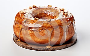 Pinenut Cake Against White