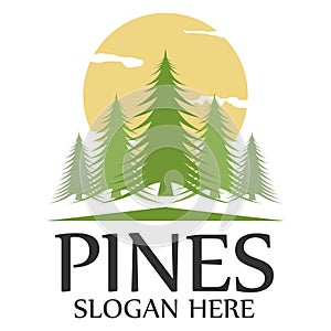 Pines template logo photo