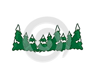 Pinetrees clipart vector