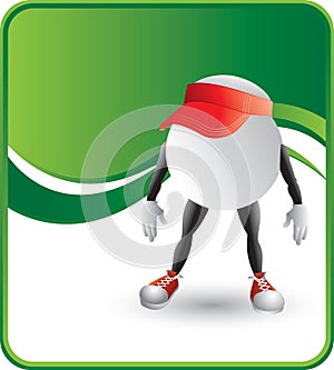 Ping pong ball character with visors