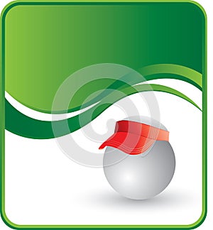 Ping pong ball with a visor photo