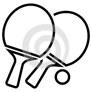 Ping pong icon on white background