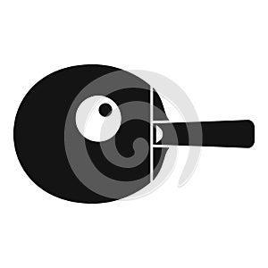 Ping pong paddle icon, simple style