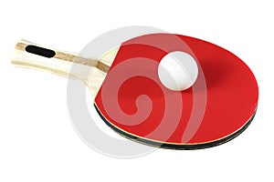 Ping pong racket and ball