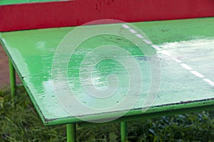 ping pong table after rain