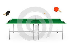 Ping-pong tennis table with Paddles