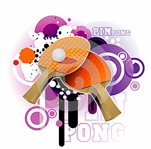 Ping pong vector illustration